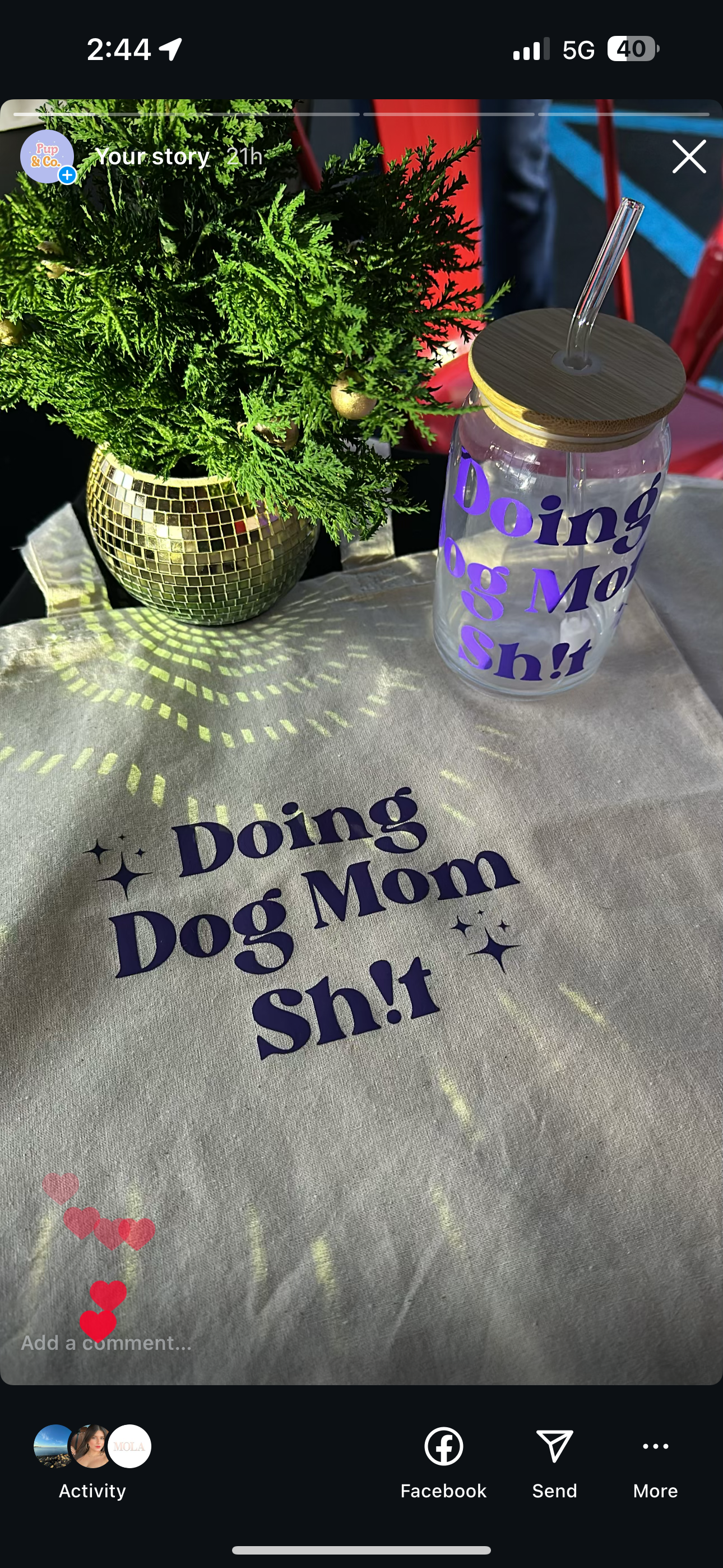 Doing Dog Mom Sh!t - Glass Cup