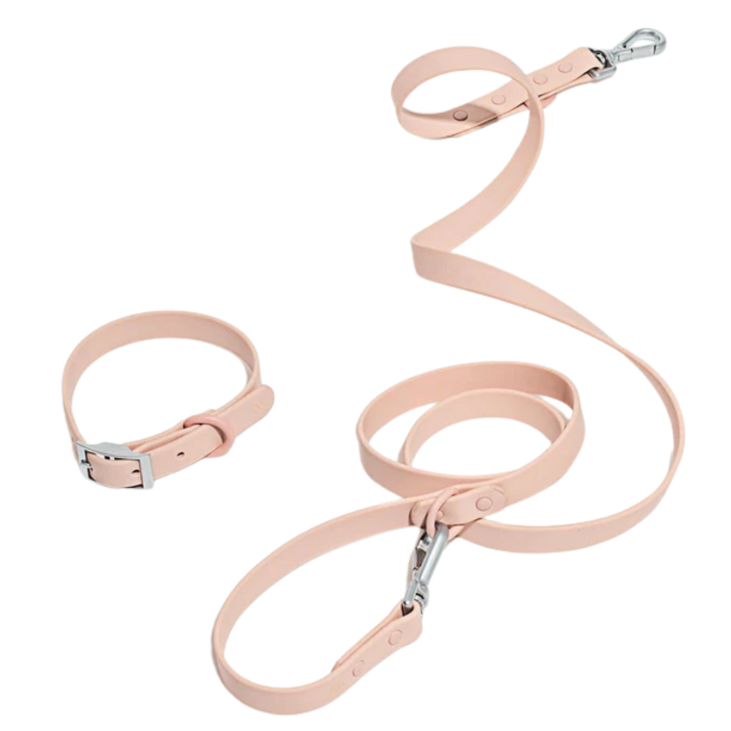 Bundle Leash and Collar- Pretty in pink (waterproof)